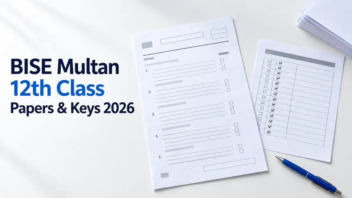 BISE Multan 12th Class Question Papers With Keys 2026
